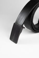 Single-layer leather single stitch belt