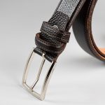 Lizard Double-Ply Leather Belt